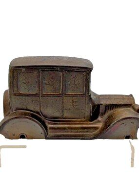 1950's Cast Banthrico Car Bank  No Key Open vintage decor #293